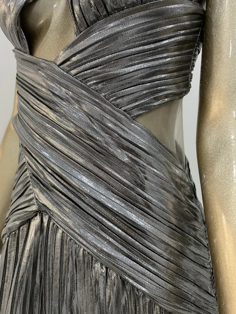 Hollow Out Metallic Dress - Edwina - Image 6