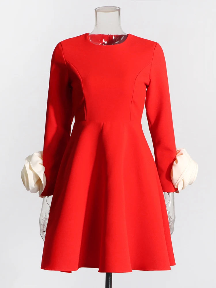 Long Sleeve Appliques Dress - Melinda - Image 9