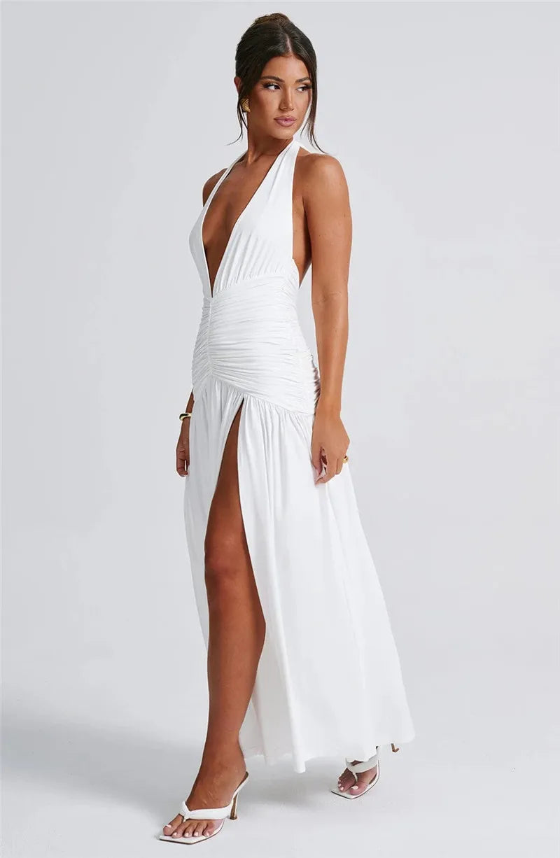 Deep V Neck Backless Dress - Hayla - Image 10