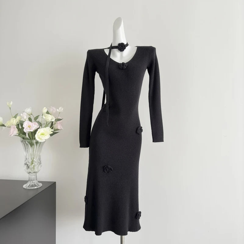 Knitted 3D Flower Dress - Kalie - Image 6