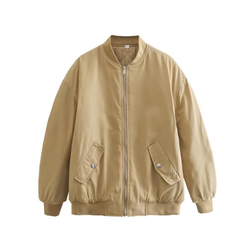 Solid Pocket Bomber Jacket - Camila - Image 9