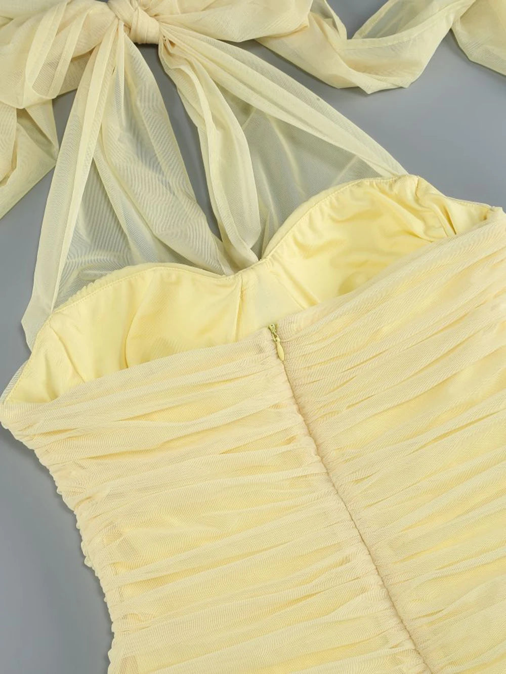 Maxi Halter Ruched Dress - Siona - Image 11