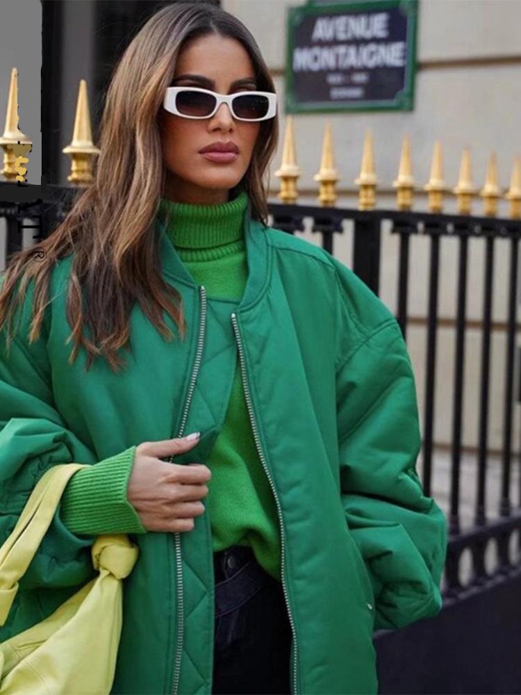 Solid Pocket Bomber Jacket - Camila - Image 4