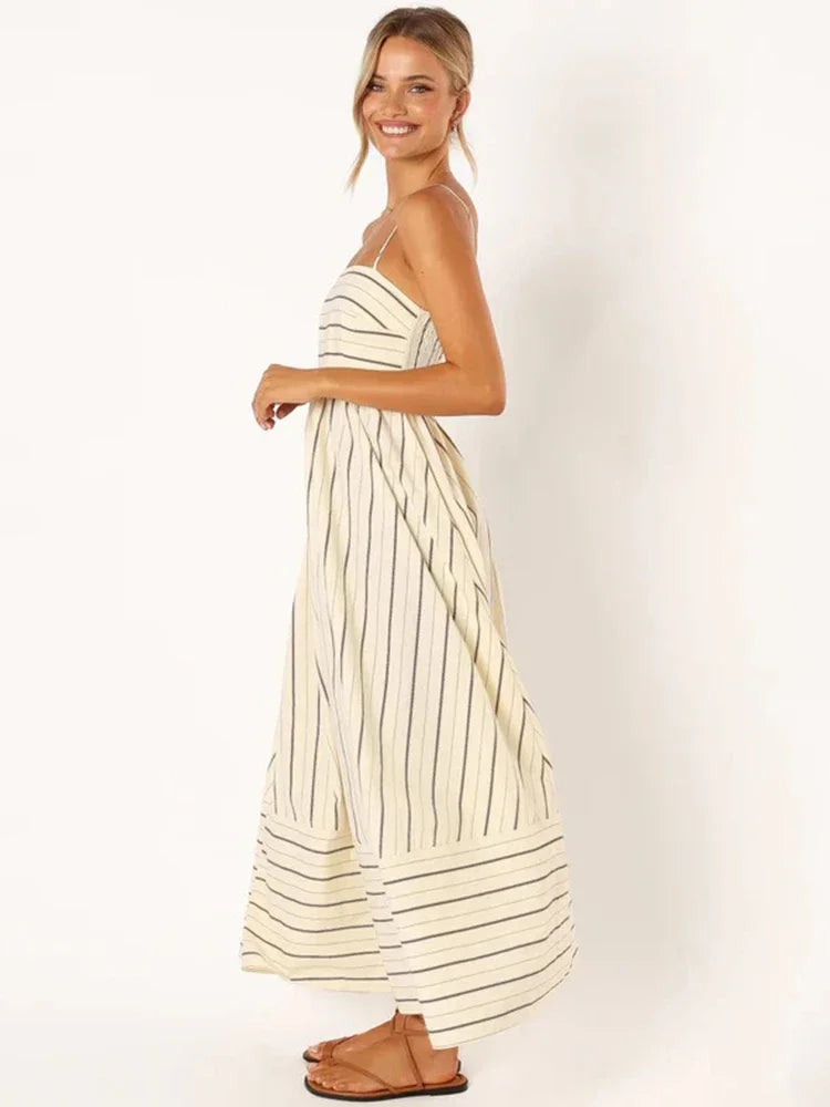 Striped Cut Out Dress - Leslie - Image 2