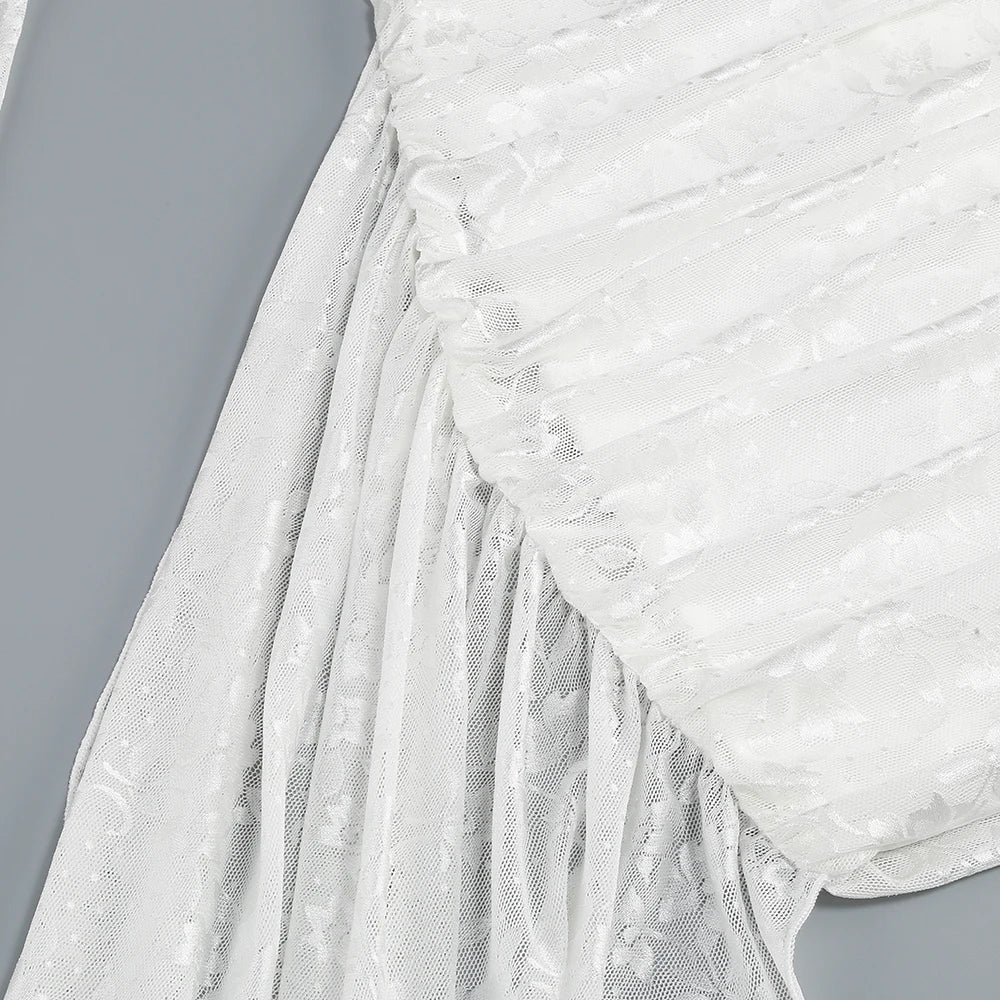 Long Sleeve Draped Dress - Elisan - Image 20