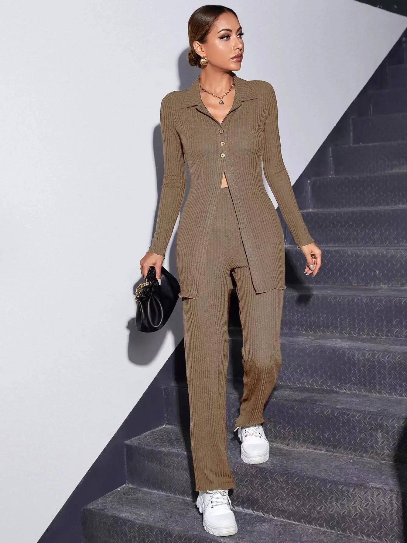 2 Pcs Knitted Sweater Set - Lara - Image 2