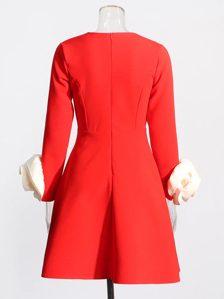 Long Sleeve Appliques Dress - Melinda - Image 2