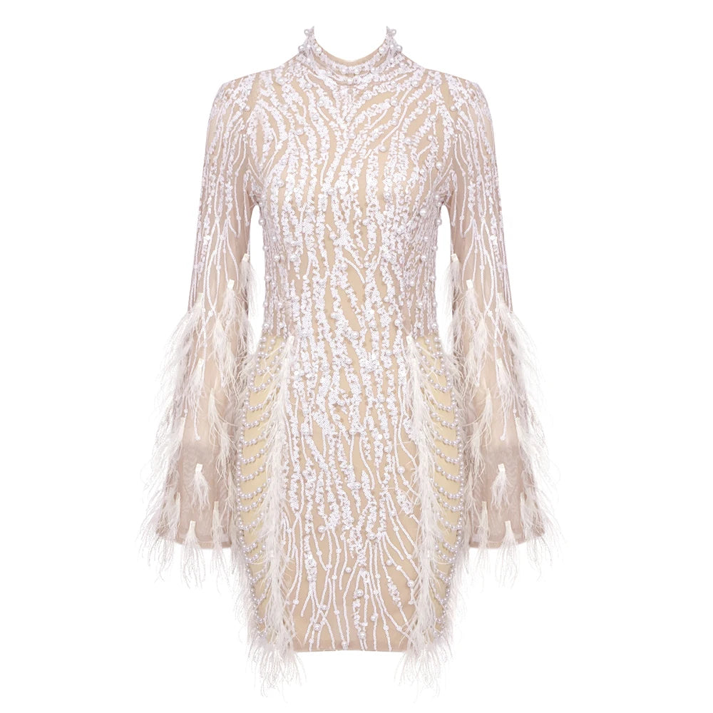 Beaded Feathers Dress - Dorothy - Image 9