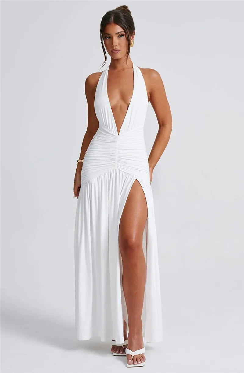 Deep V Neck Backless Dress - Hayla - Image 12