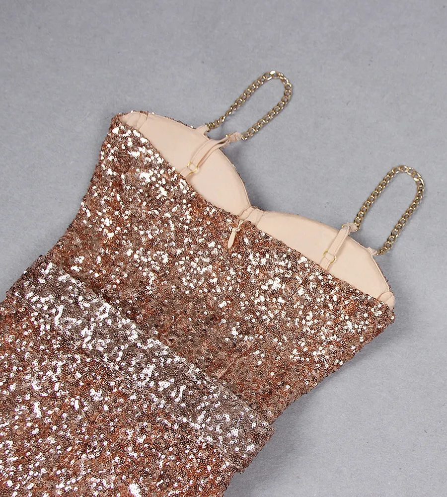 Golden spaghetti strap Jumpsuit - Diana