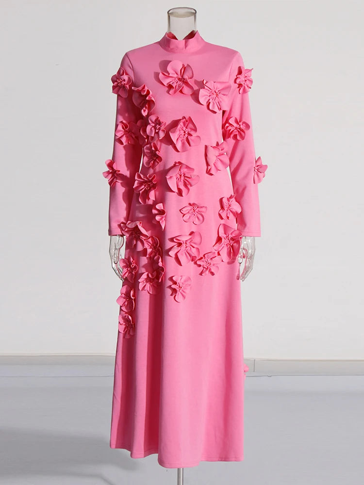 Flower Appliques Collar Dress - Karla - Image 2