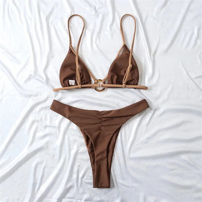 Sexy Brazilian Dual Color Bikini - Gloria - Image 6