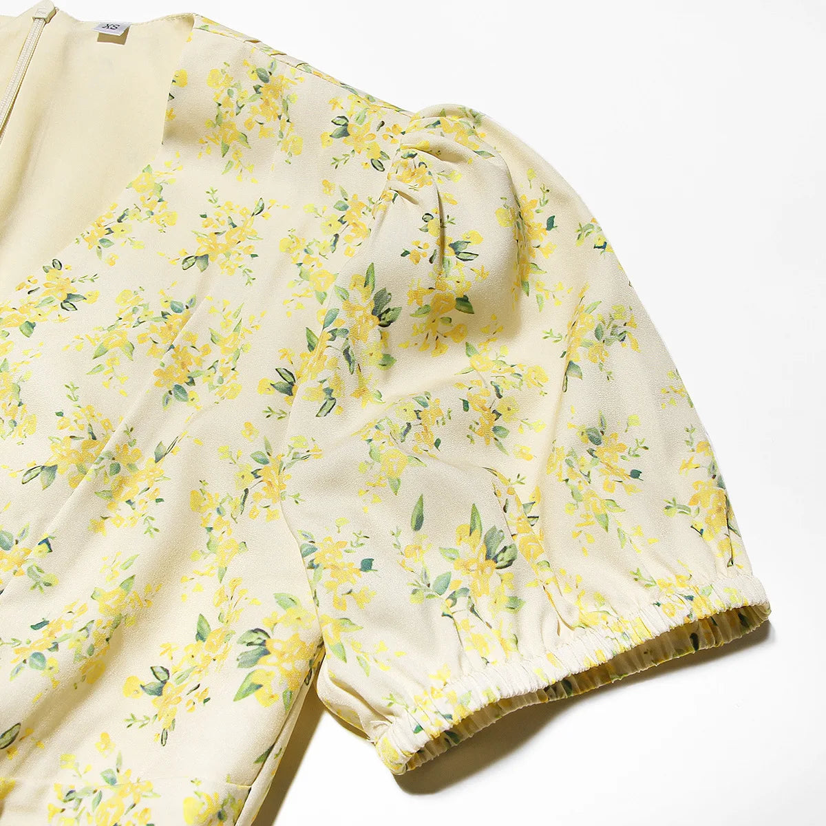 V Neck Puff Sleeve Dress - Liria - Image 3