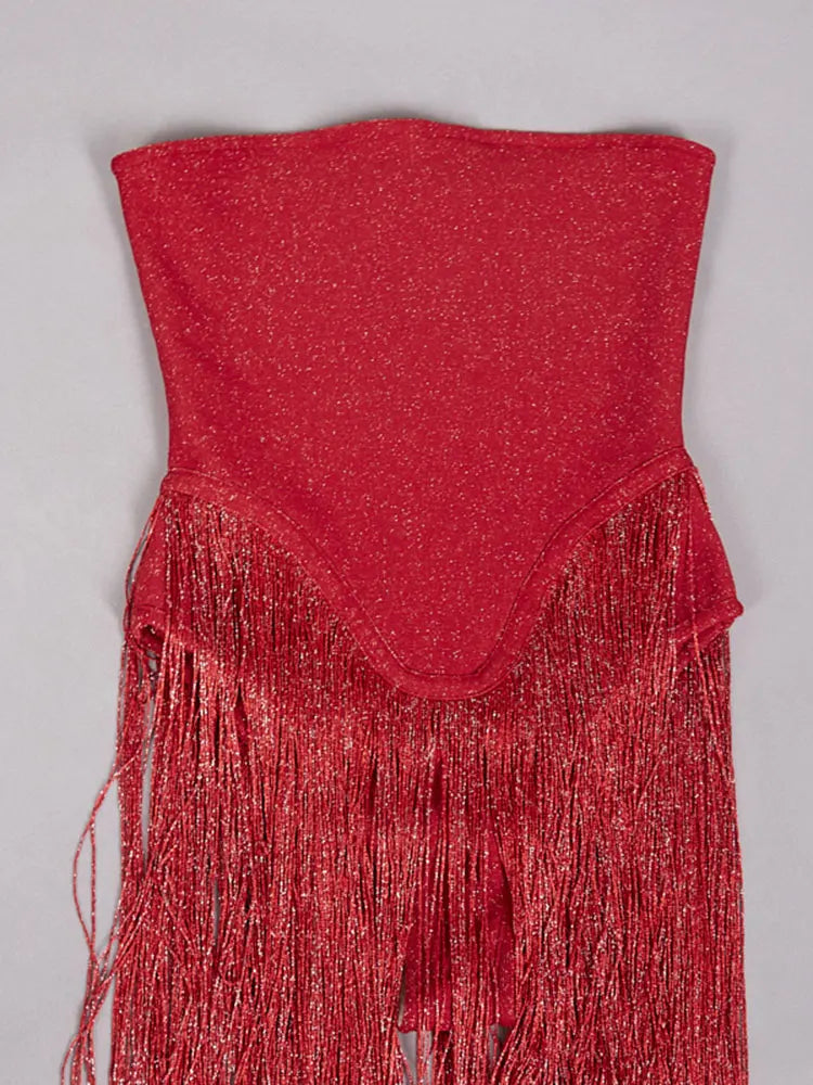 Strapless Tassel Dress - Noami - Image 2