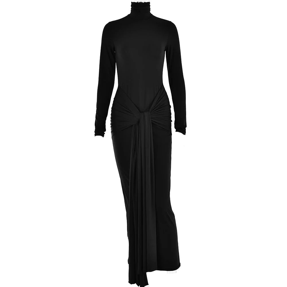 High Neck Long Sleeve Bodycon Dress - Judy - Image 7