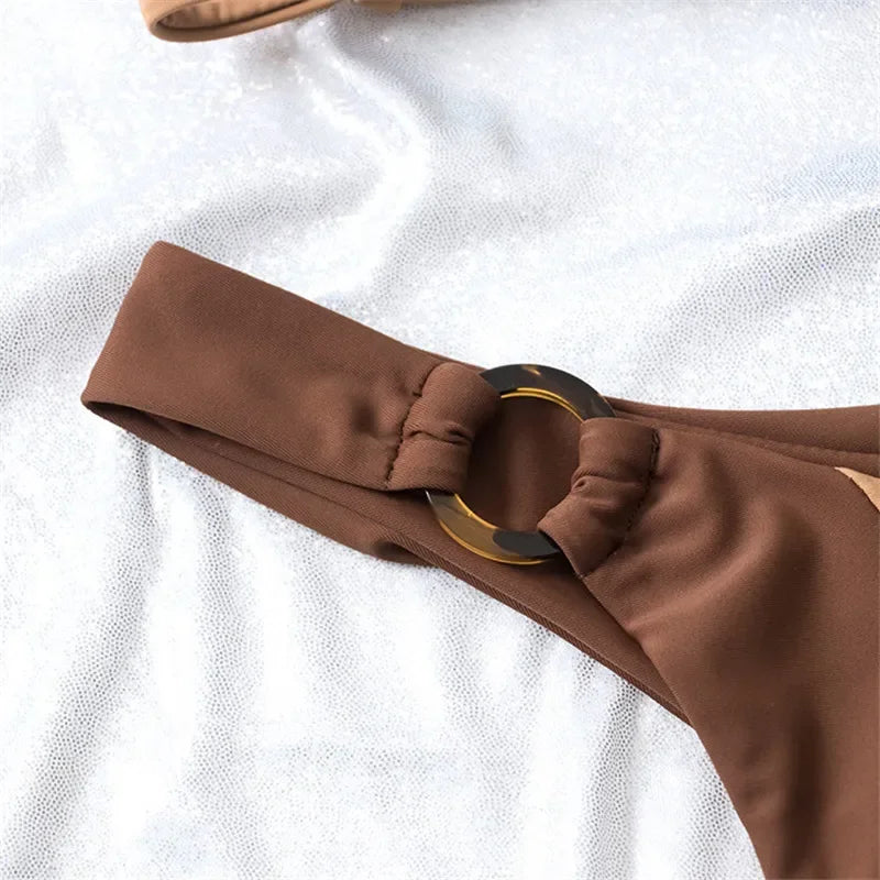 Sexy Brazilian Dual Color Bikini - Gloria - Image 2