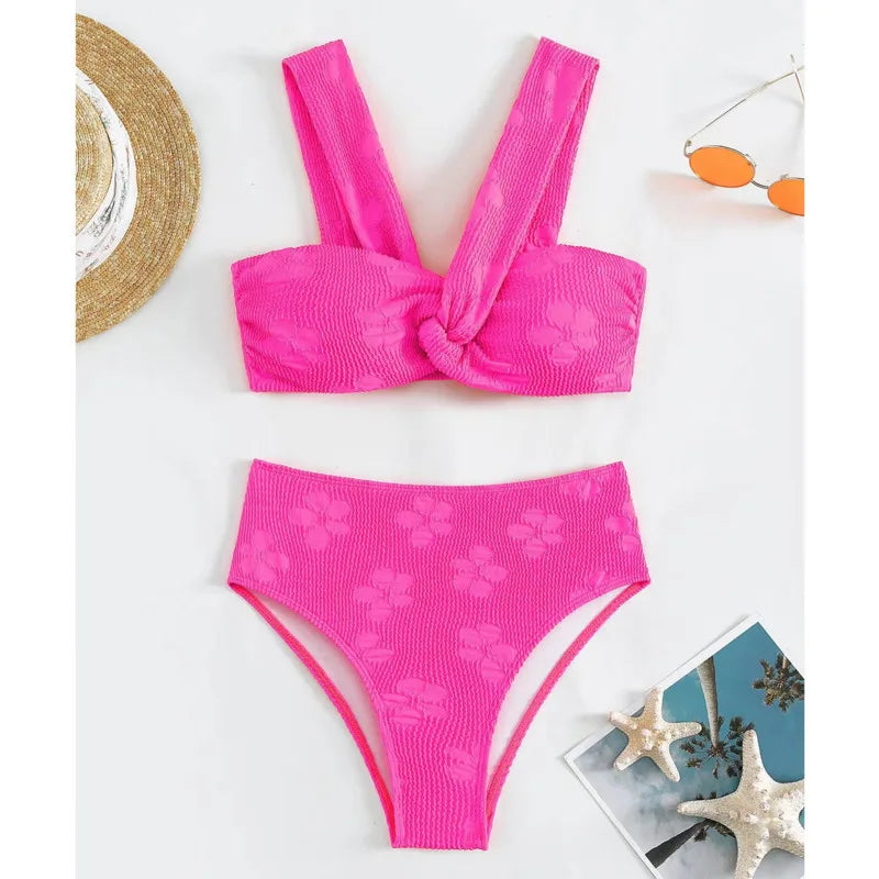 Textured High Waist Bikini - Paola - Image 2
