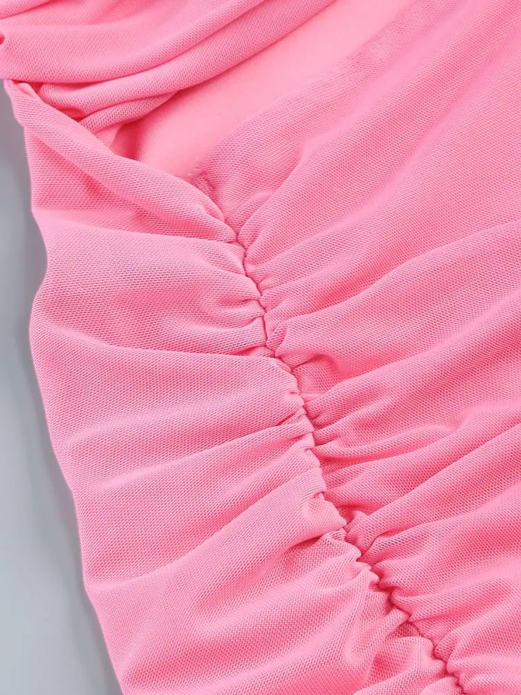 Oblique Shoulder Hollow Out Dress - Liz - Image 3