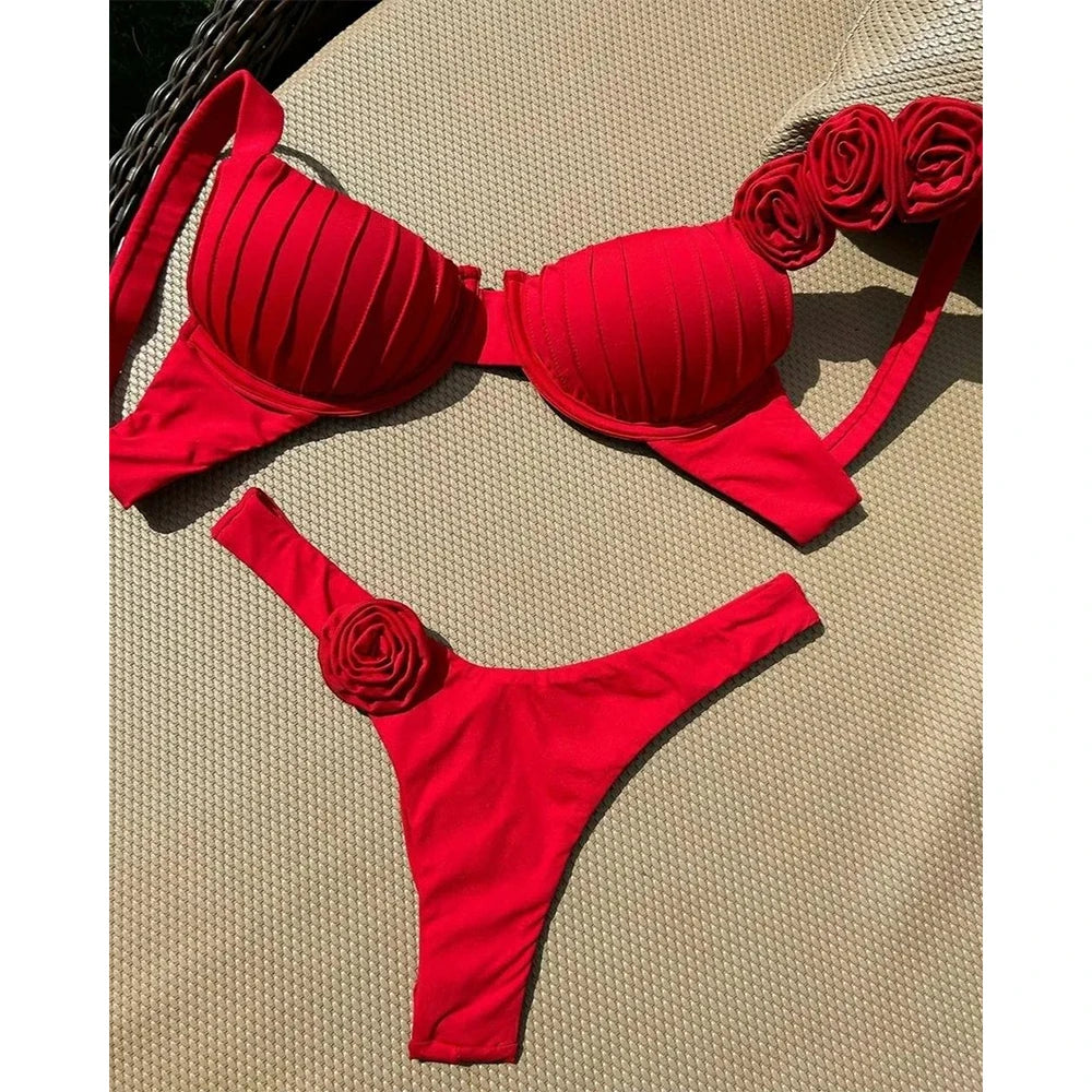 Push Up Bra Flower Bikini - Kath - Image 3