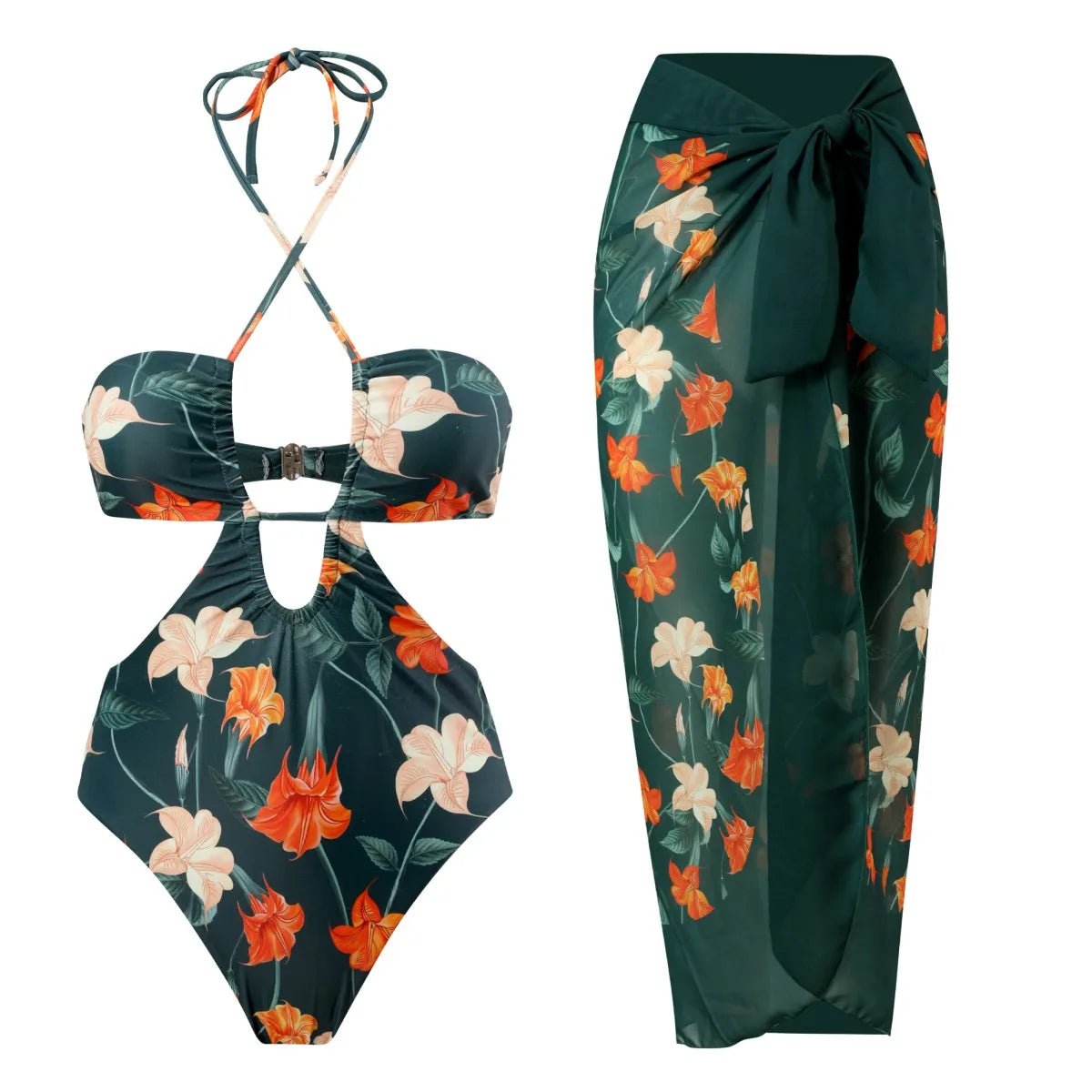 2 pc Swimwear With Cover Up - Andressa
