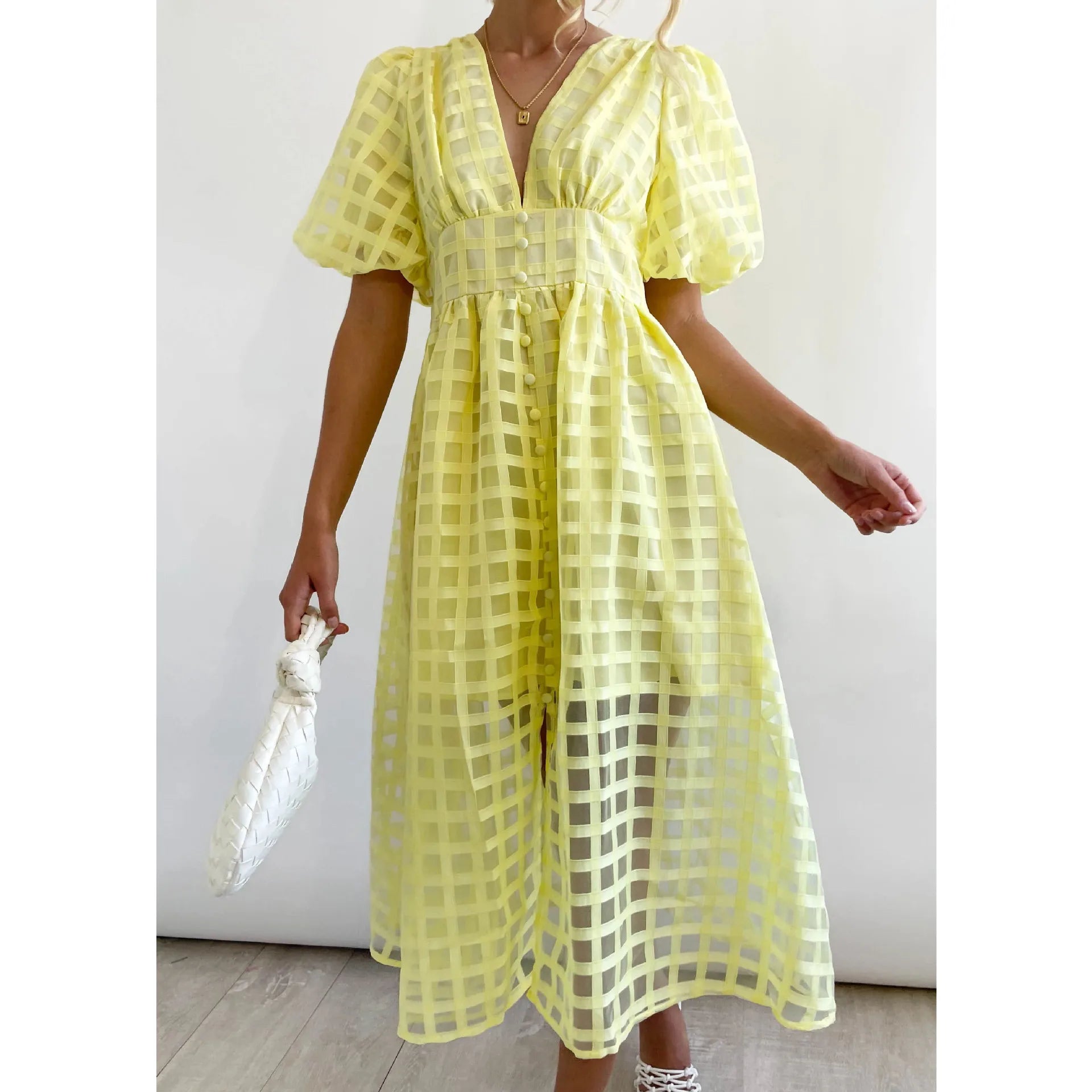 Lantern Sleeve A-line Dress - Betty - Image 5