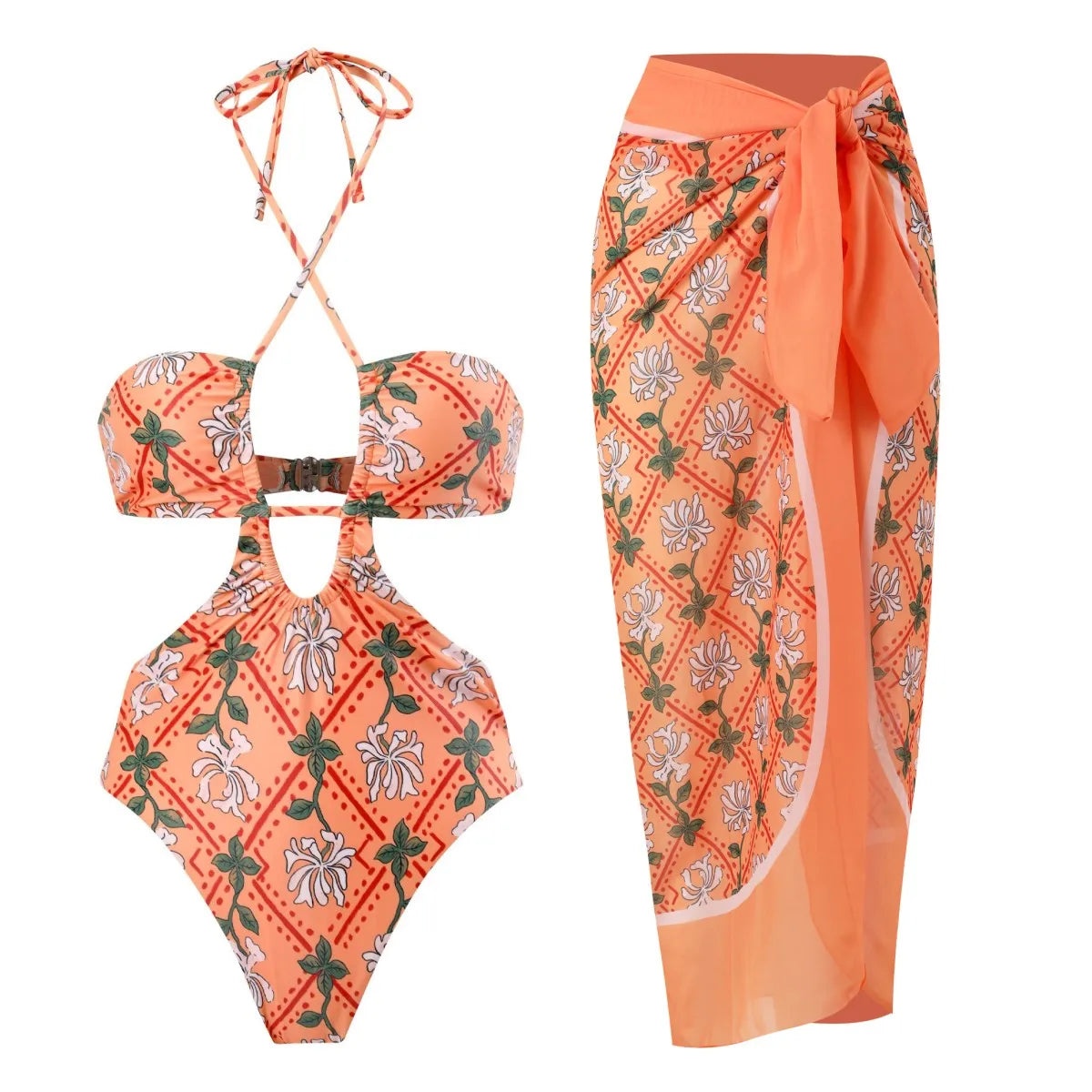2 pc Swimwear With Cover Up - Andressa - Image 3