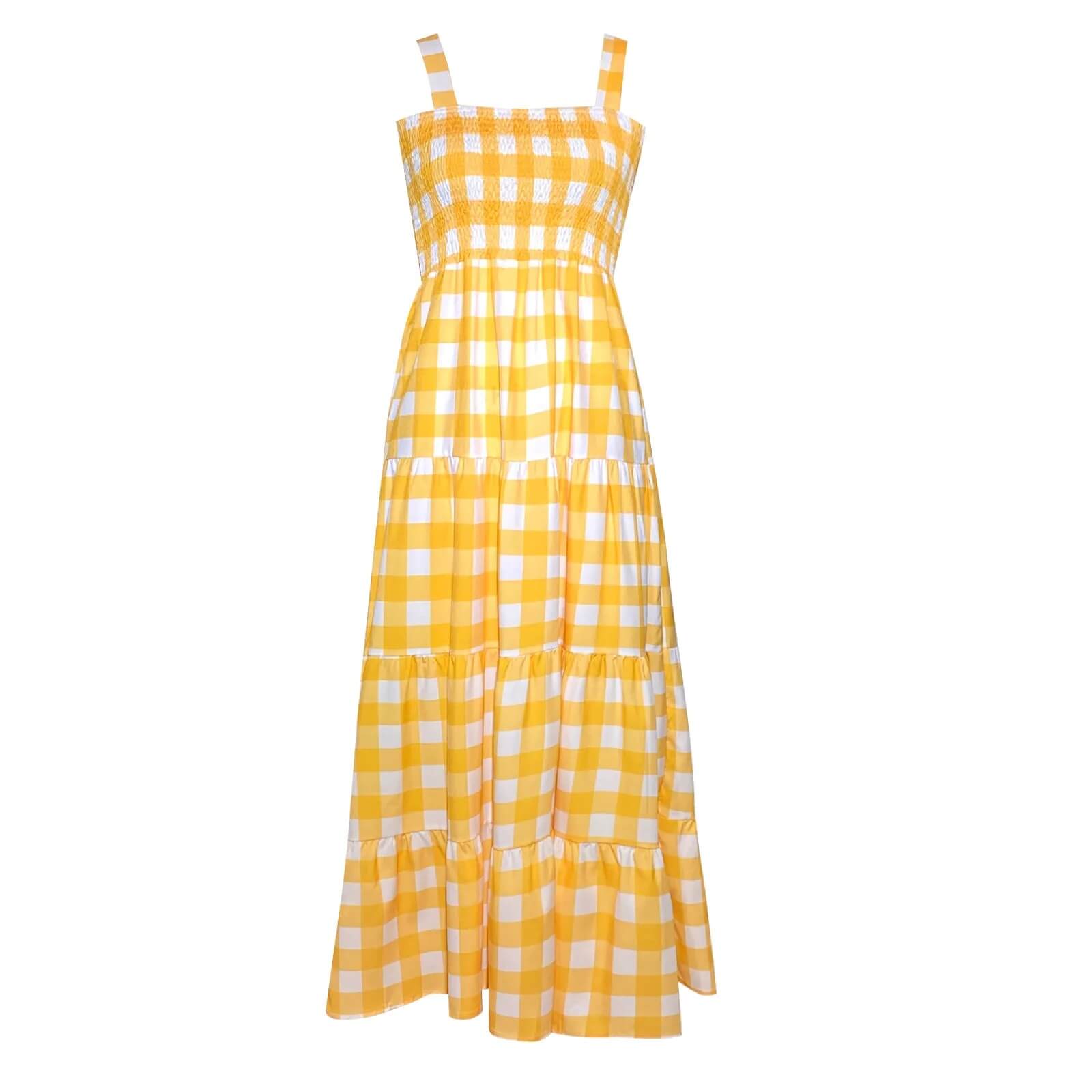 Plaid A line Print Dress - Susane - Image 4