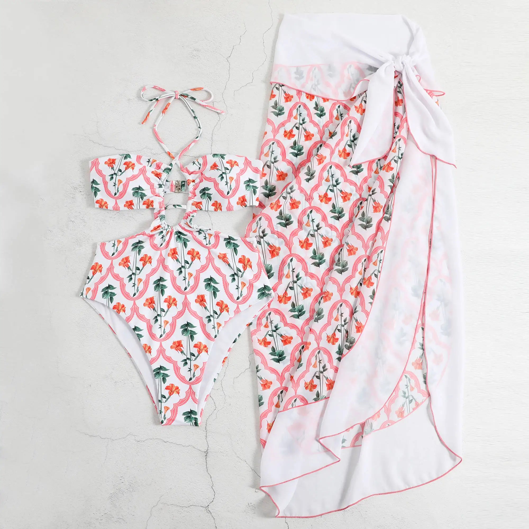 2 pc Swimwear With Cover Up - Andressa - Image 10