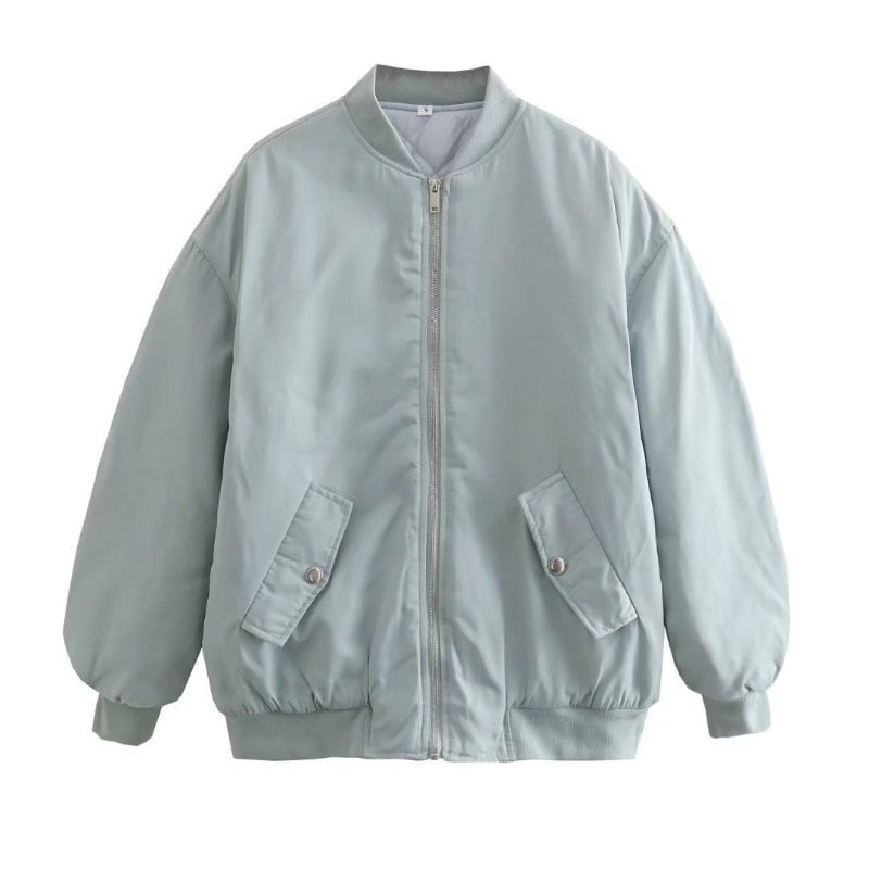 Solid Pocket Bomber Jacket - Camila - Image 13