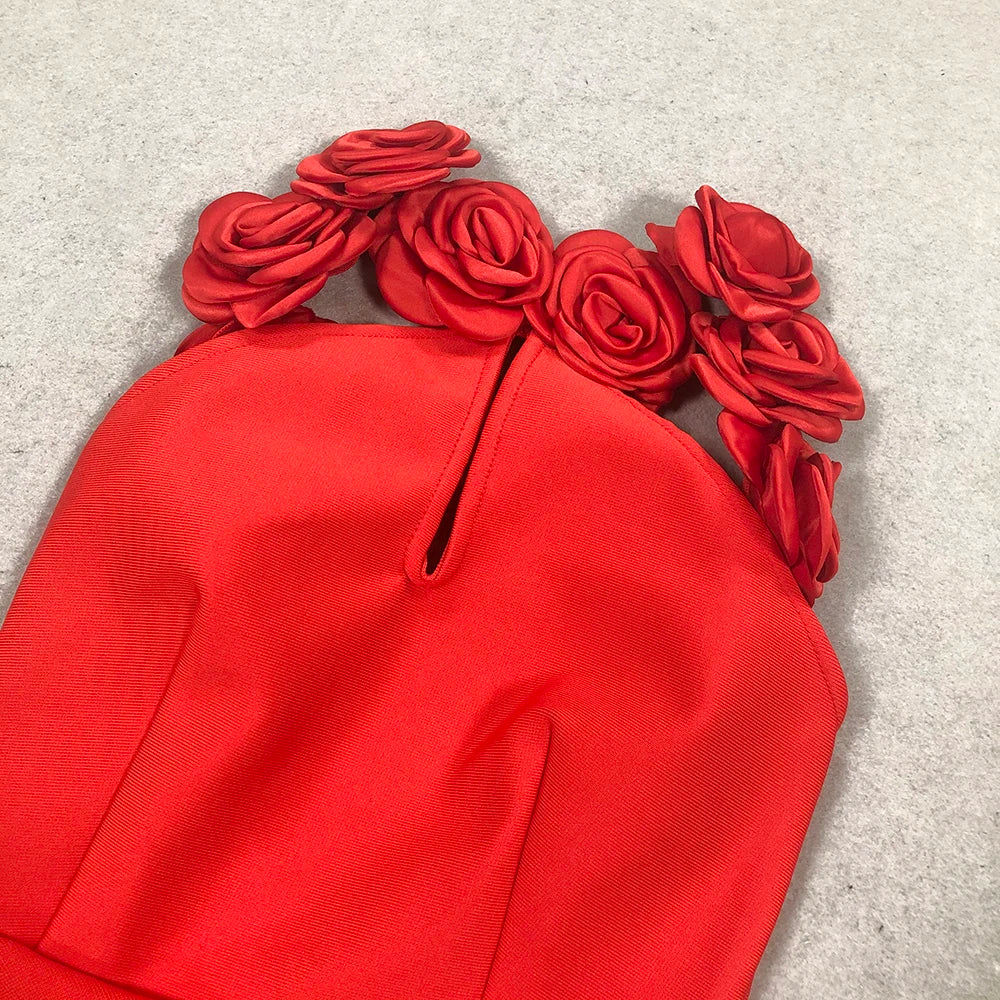 Flower Slit Halter Dress - Renata - Image 6