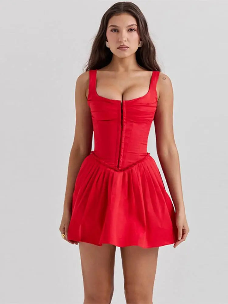 Square Neck A-line Mini Dress - Andressa - Image 4
