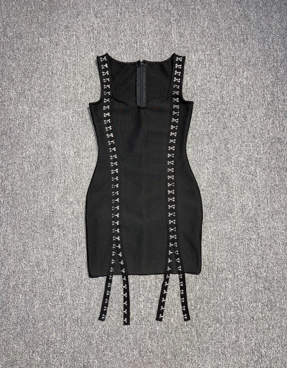 Square Collar Keyhole Dress - Luiza - Image 8