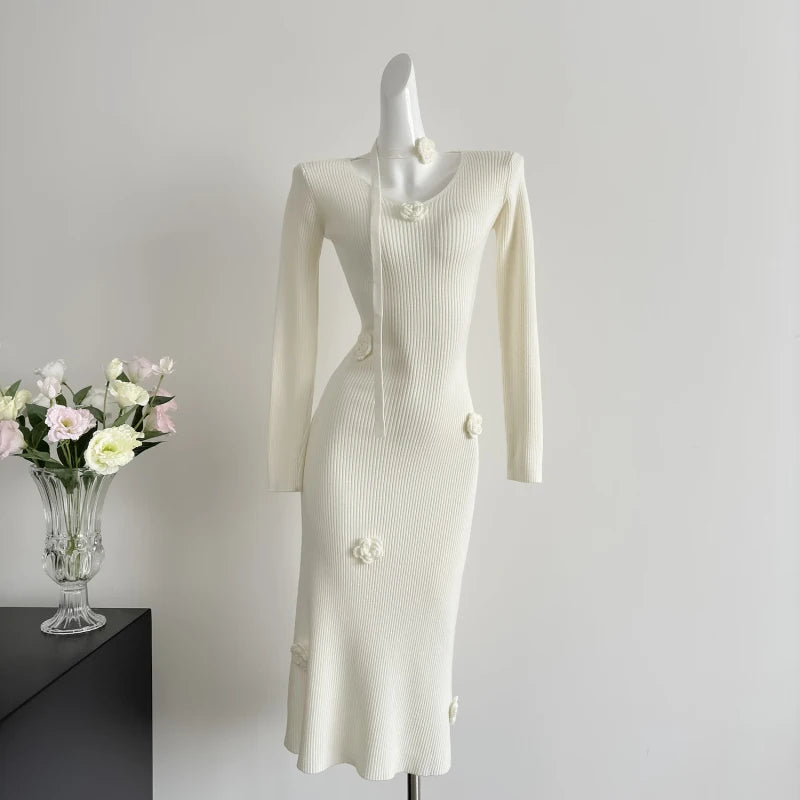 Knitted 3D Flower Dress - Kalie - Image 8