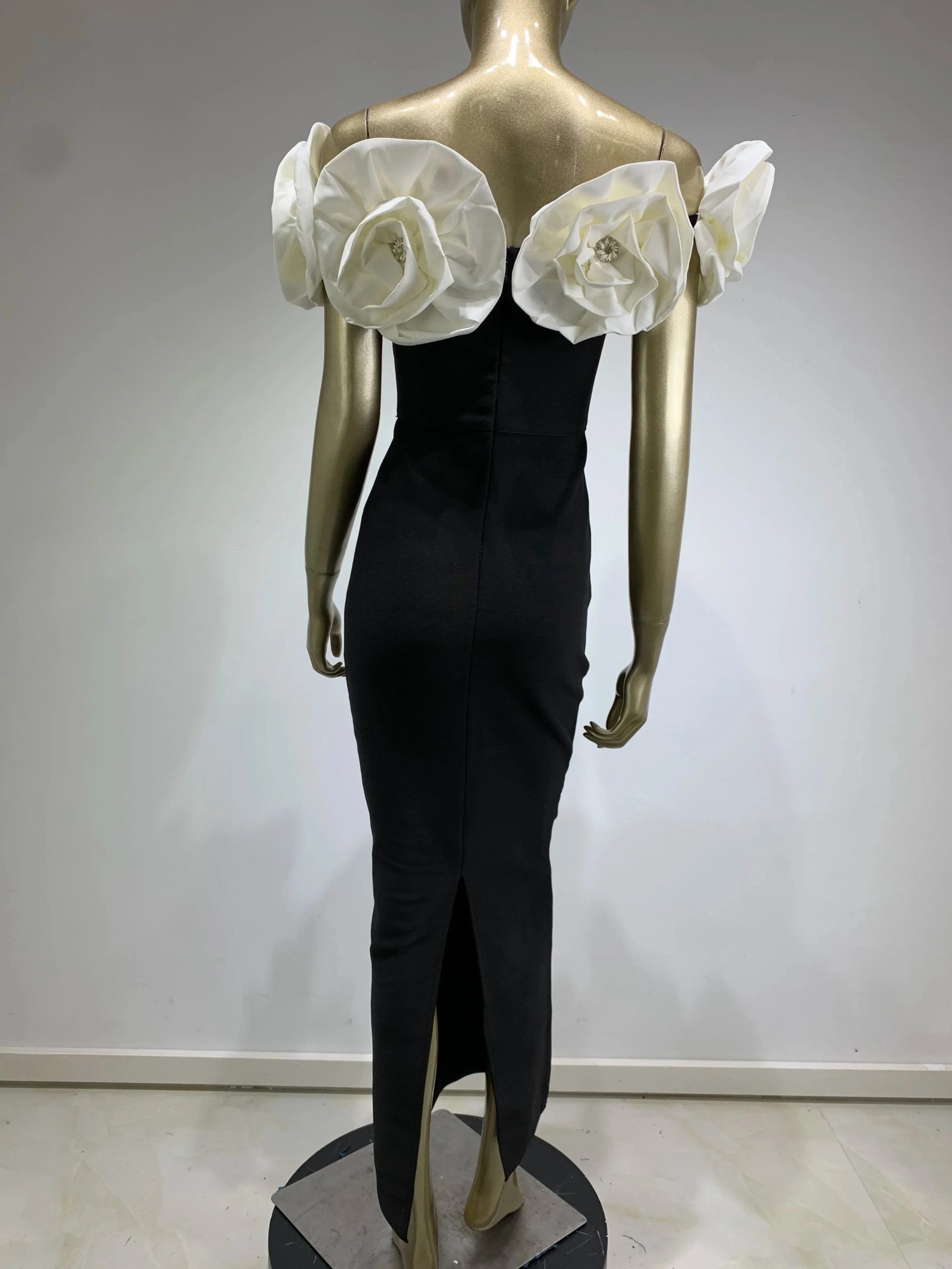 Off Shoulder Flower Bandage Dress - Surian - Image 6