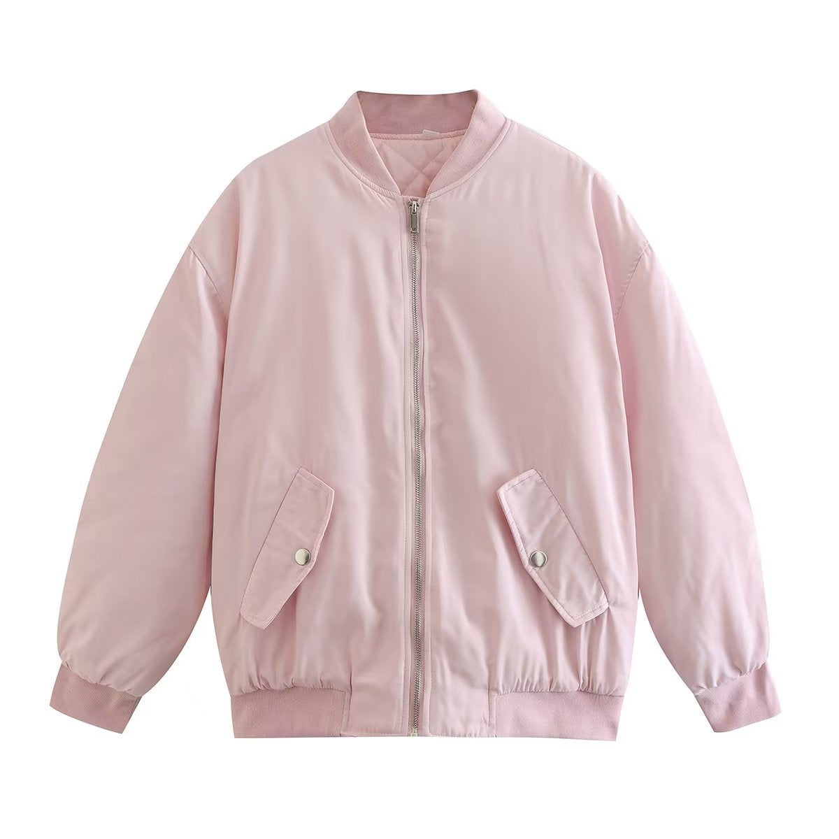 Solid Pocket Bomber Jacket - Camila - Image 6