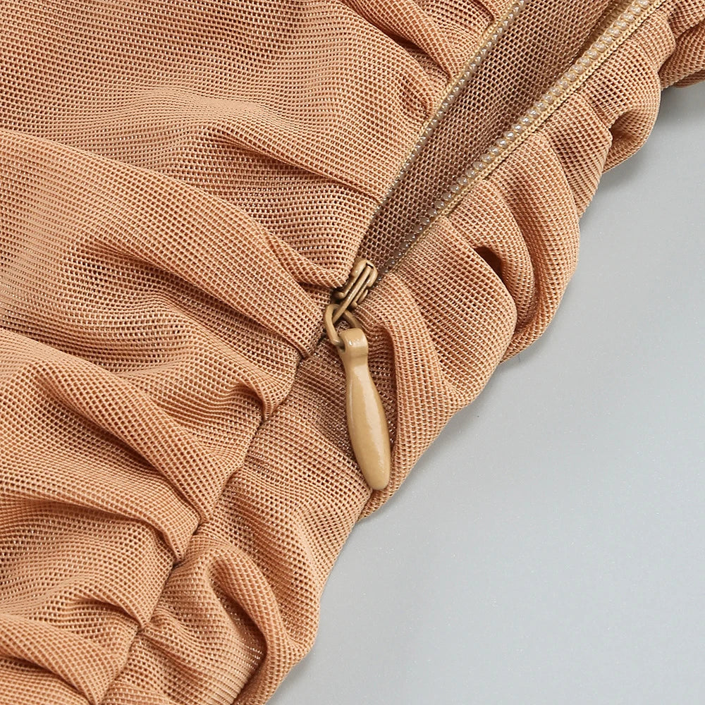 Ruffle Backless Halter Mini Dress - Blissia - Image 5