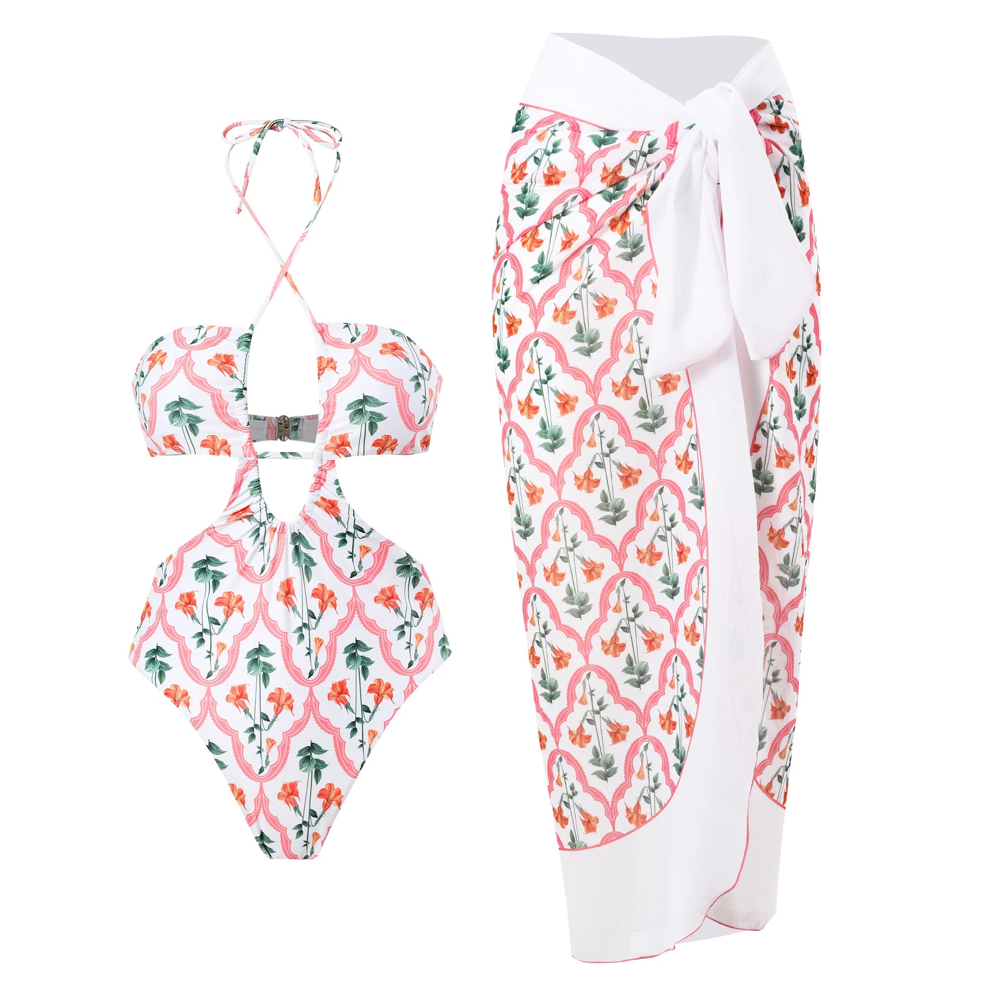 2 pc Swimwear With Cover Up - Andressa - Image 2