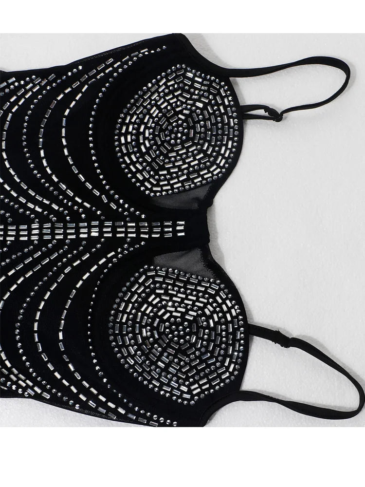 Rhinestone Crystal Tassel Dress - Haelena - Image 3