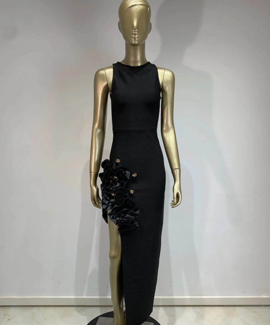 Slit Long Bodycon Dress - April