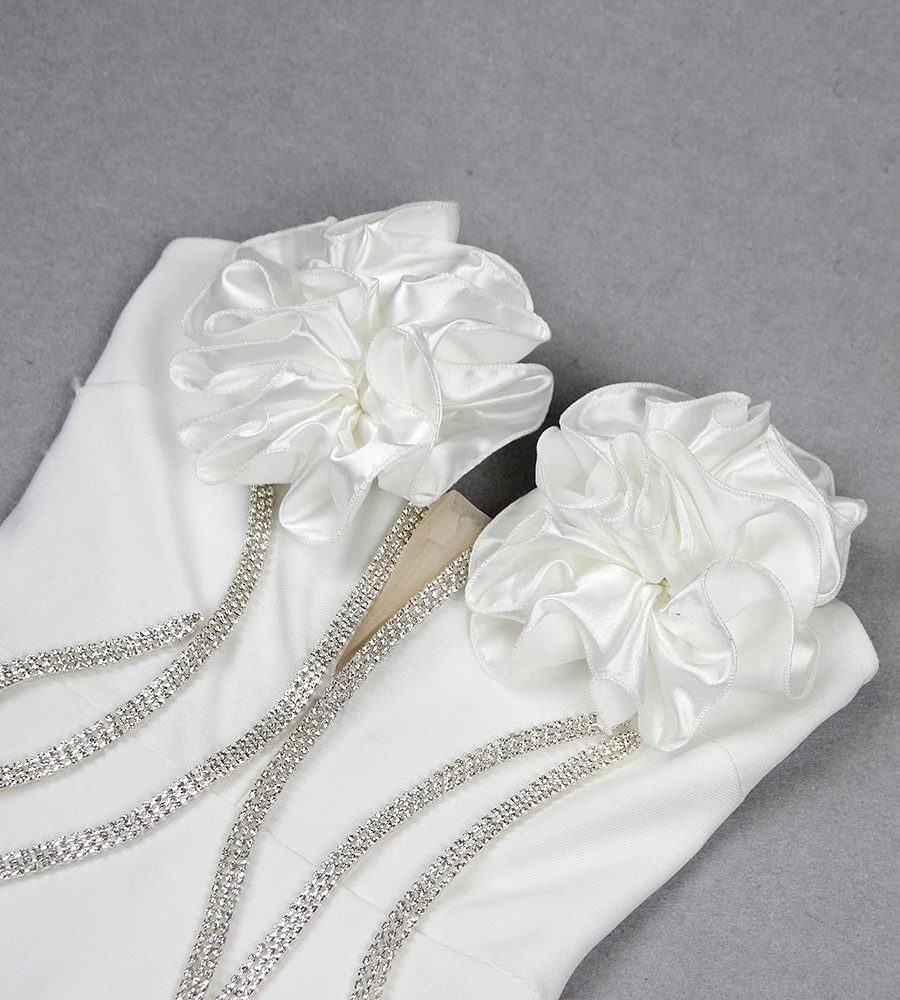 Flower Appliques Bandage Dress - Beatrix