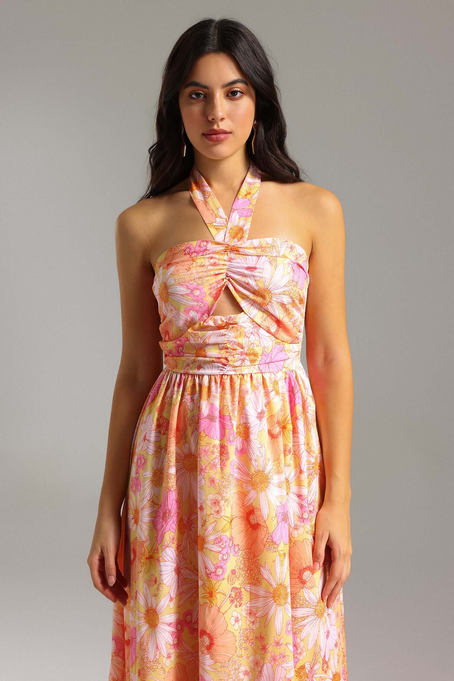 Cut Out Print Dress - Hilia - Image 3