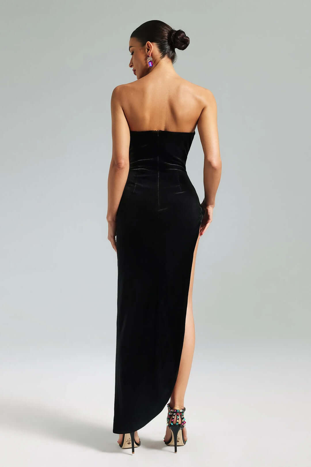 Strapless Patchwork Long Dress - Jazlyn - Image 3