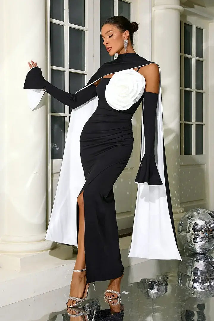 Flower Split Dress - Iris - Image 7