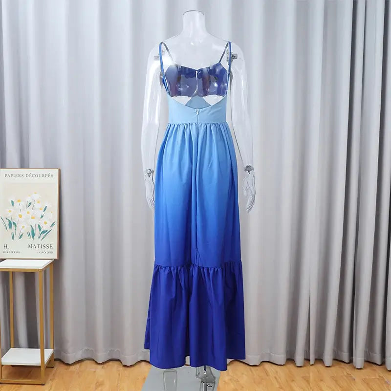 Elegant Hollow Gradient Long Dress - Sabrina - Image 8