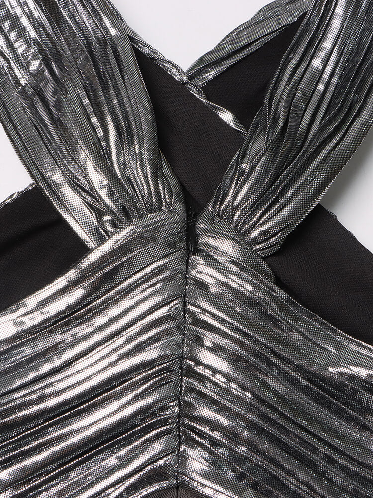 Hollow Out Metallic Dress - Edwina - Image 4