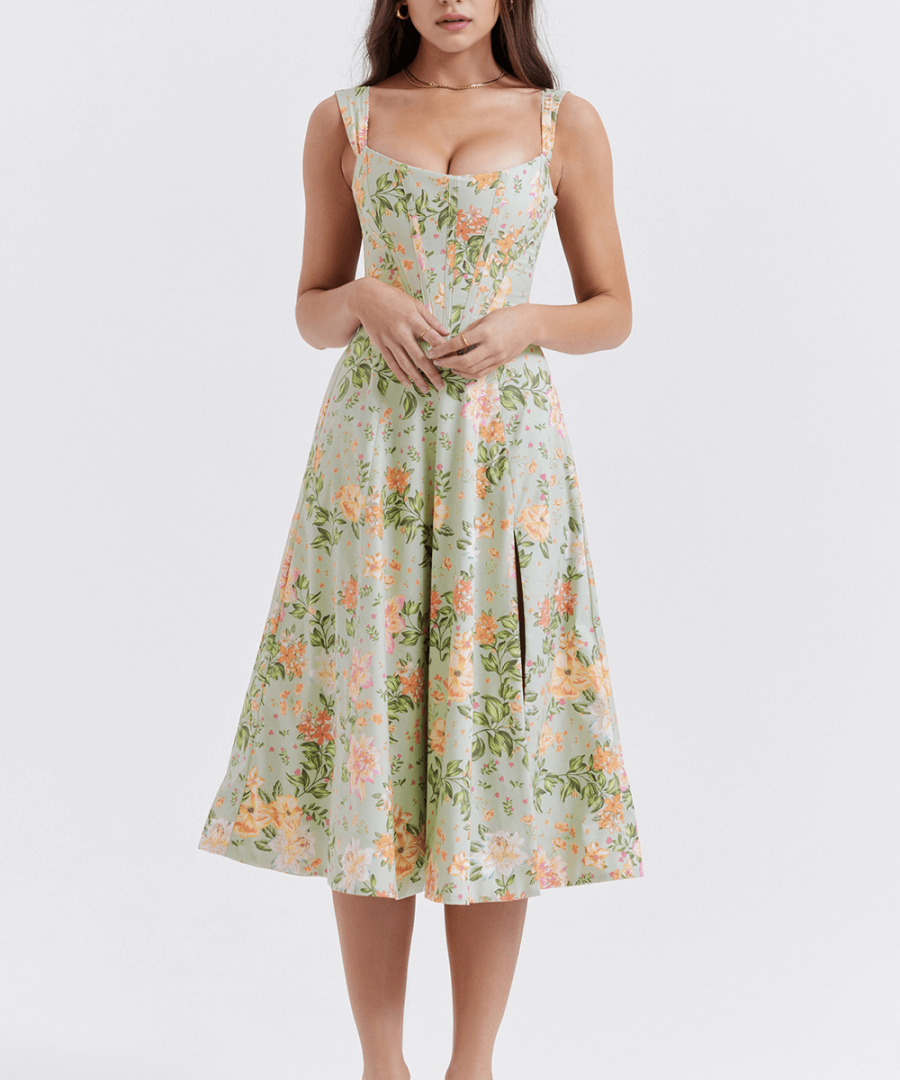 Lace Up Summer Dress - Juhly