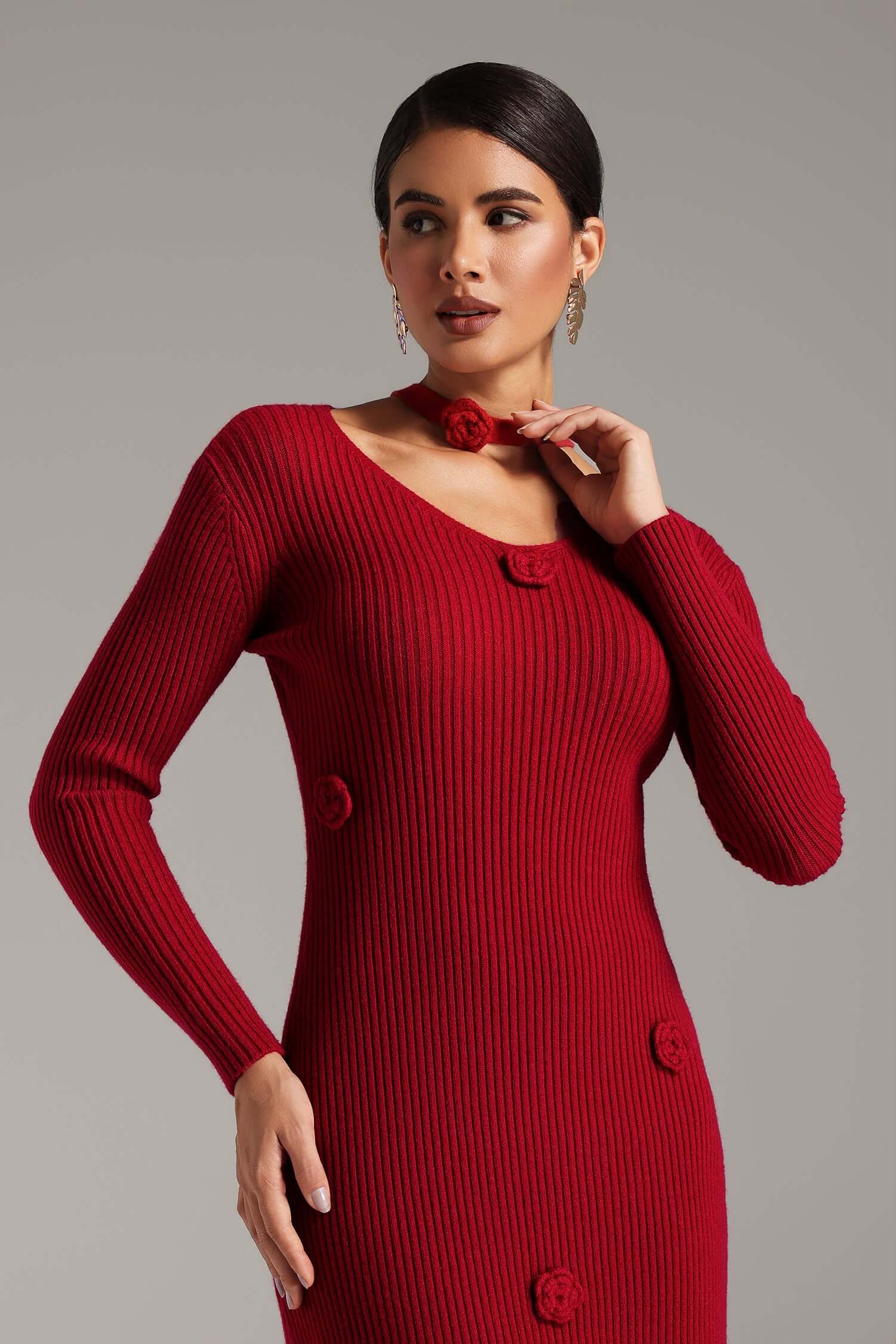 Knitted 3D Flower Dress - Kalie - Image 3