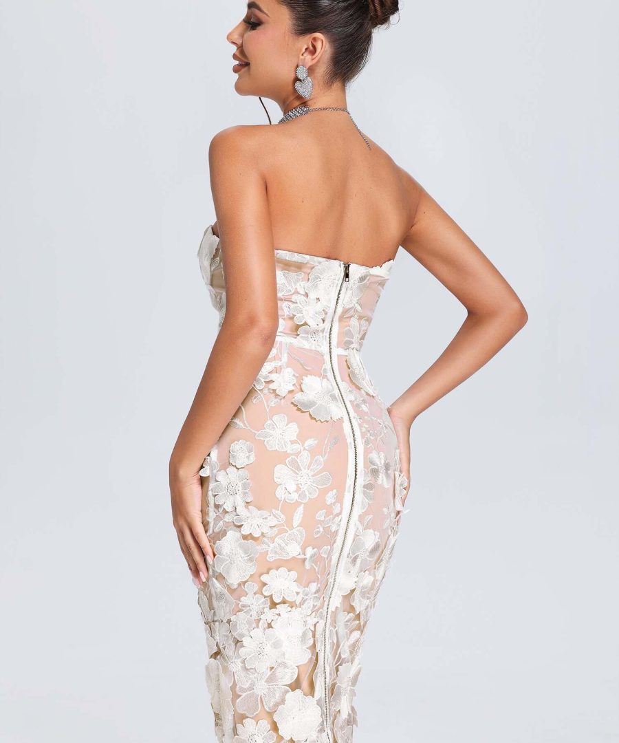 Embroidery Bodycon Dress - Vivia